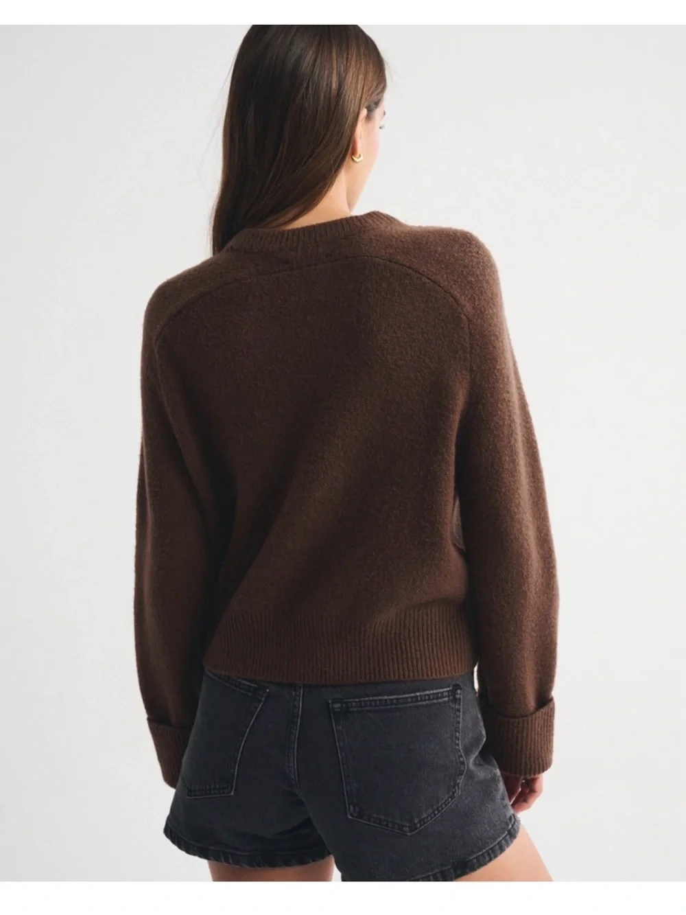 Abercrombie & Fitch Brown Madeline Crew Sweater